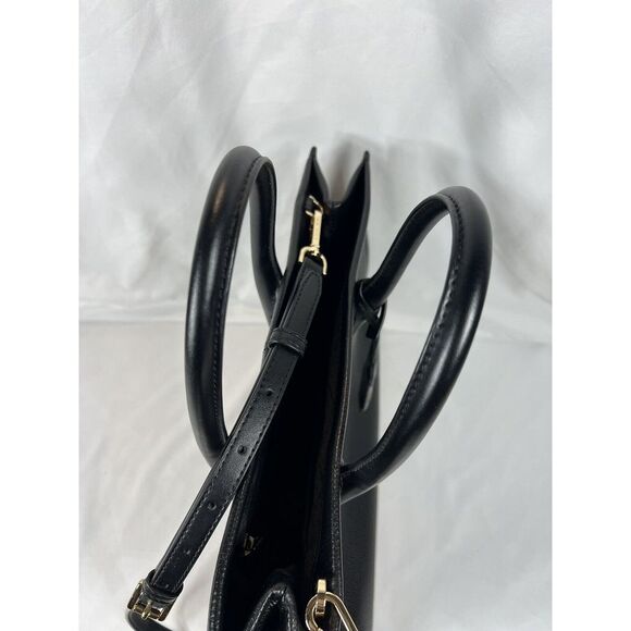 Michael Kors Black Leather Tote with Pouch - Picture 10 of 16